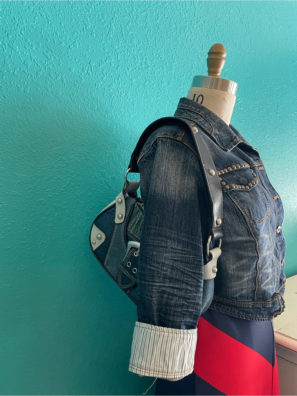 Y2K ‘It Girl’ Shoulder Bag Current Mood Denim Handbag - Picture 7 of 7